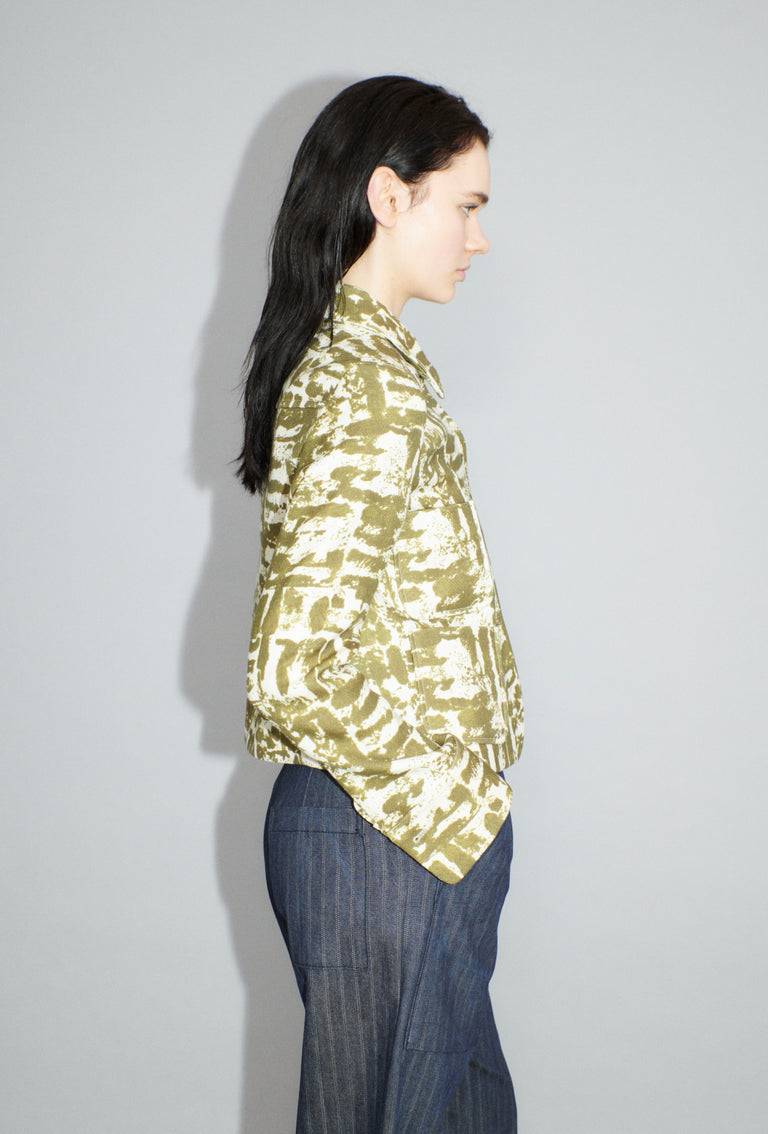 Odeeh Blow-Up Texture Jacke, Goldolive 50% Rabatt für begrenzte Zeit