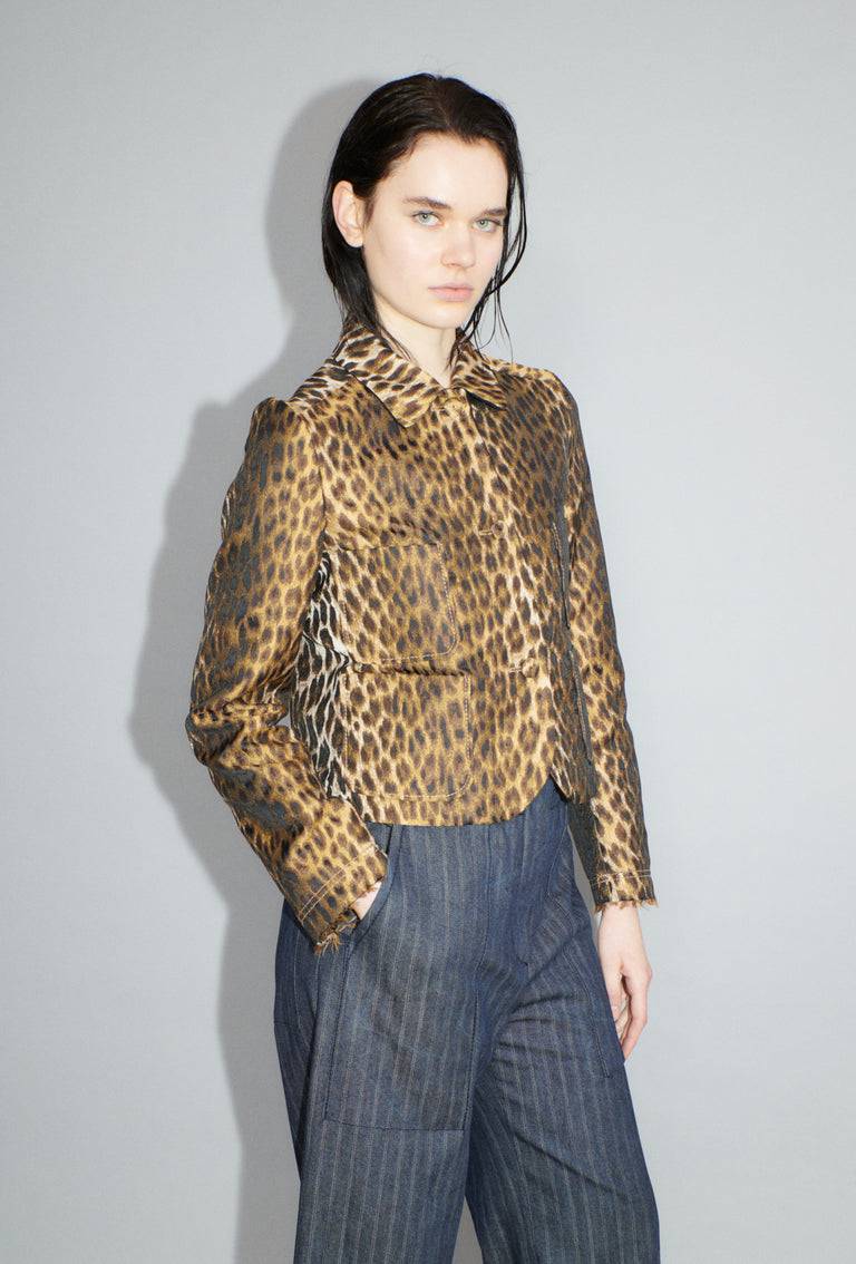 Odeeh Leopard Jaquard Jacke, Hazelnut Hotsell
