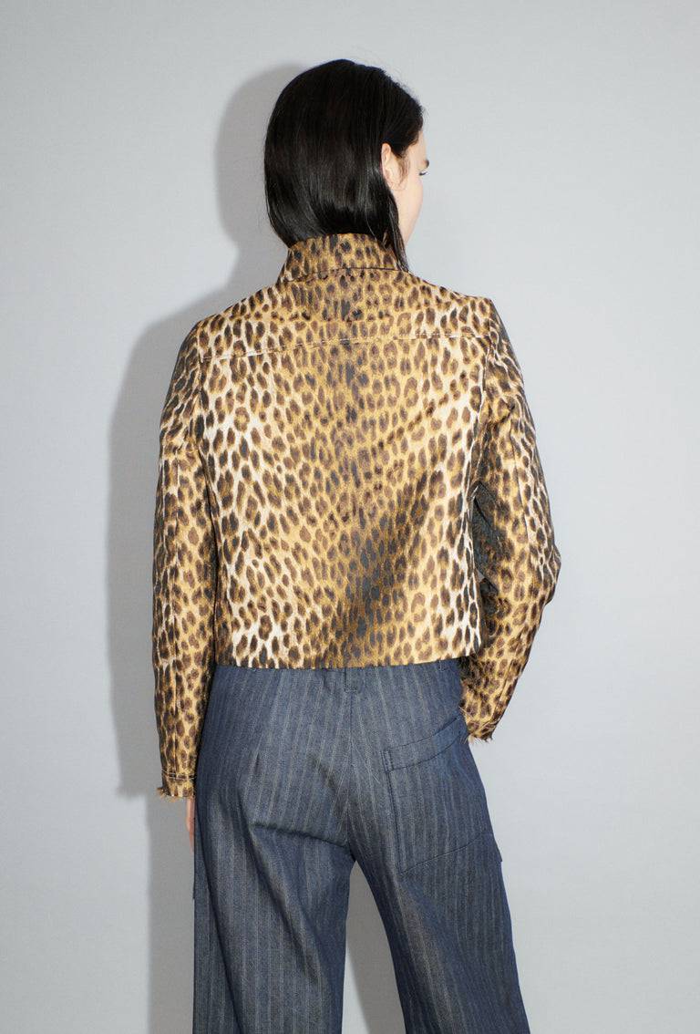 Odeeh Leopard Jaquard Jacke, Hazelnut Hotsell