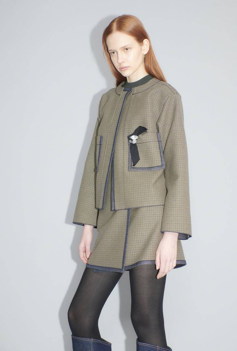 Odeeh Bounded Denim Jacke, Khaki im Angebot