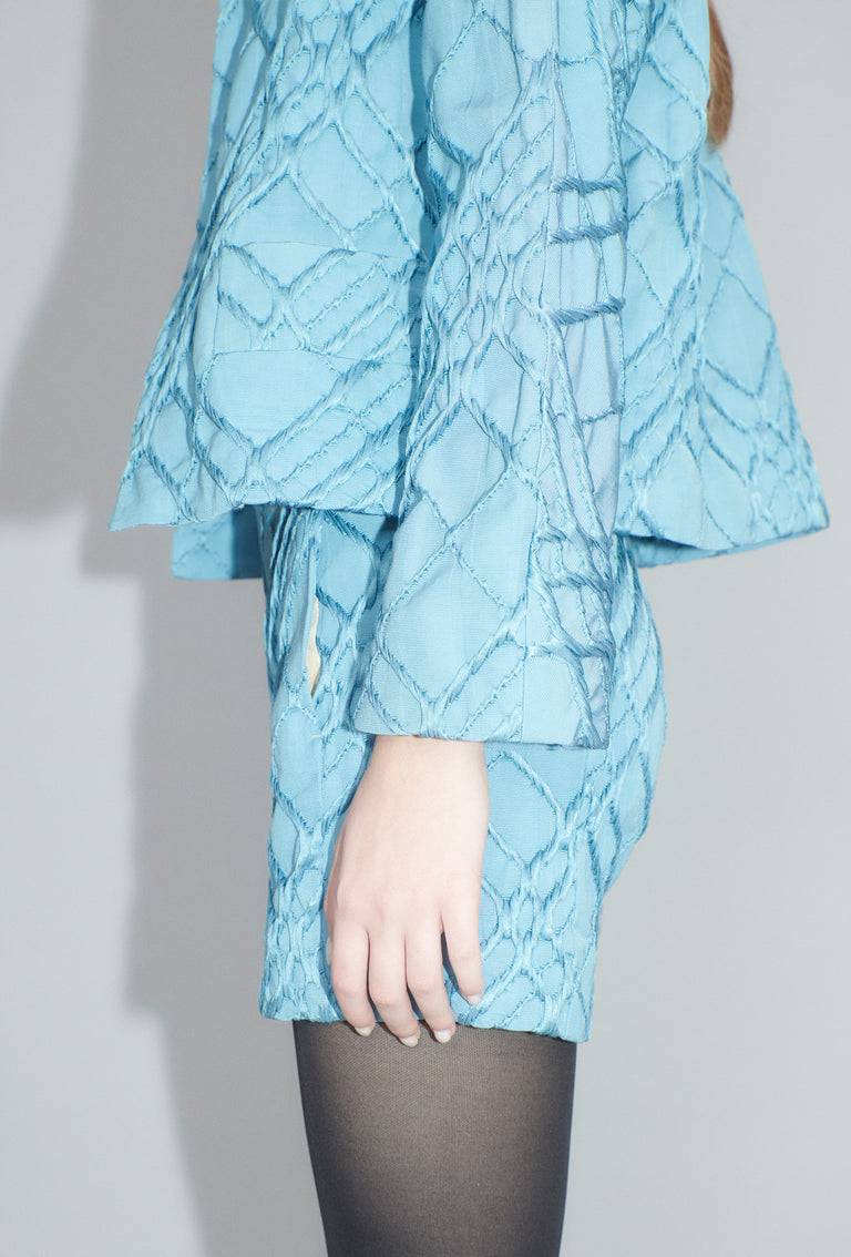 Odeeh Relief Rhombs Jacke, Himmelblau Meist gekauft