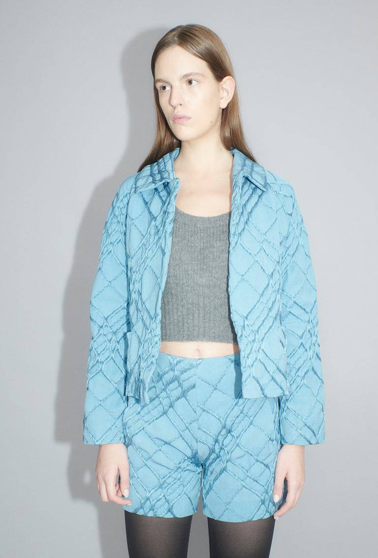 Odeeh Relief Rhombs Jacke, Himmelblau Meist gekauft