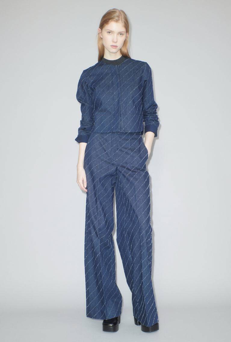 Odeeh Diagonal Filcoupè Denim Hose, Indigo Saisonschlussverkauf