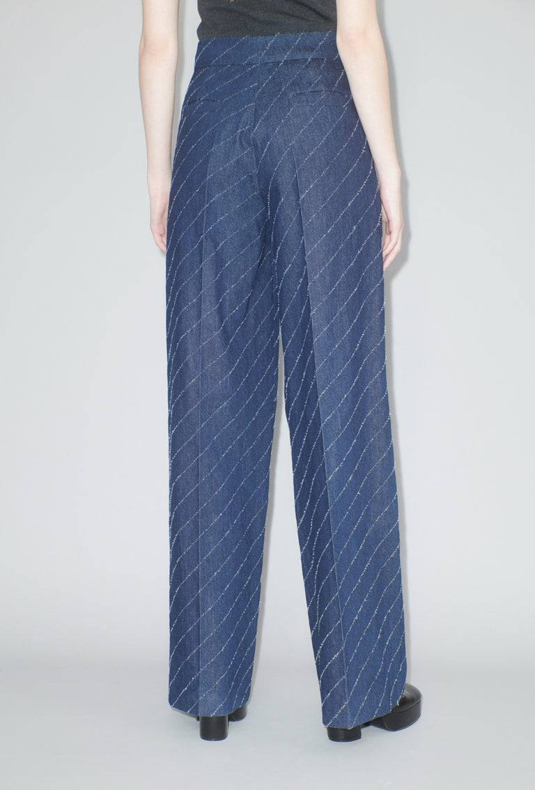 Odeeh Diagonal Filcoupè Denim Hose, Indigo Saisonschlussverkauf