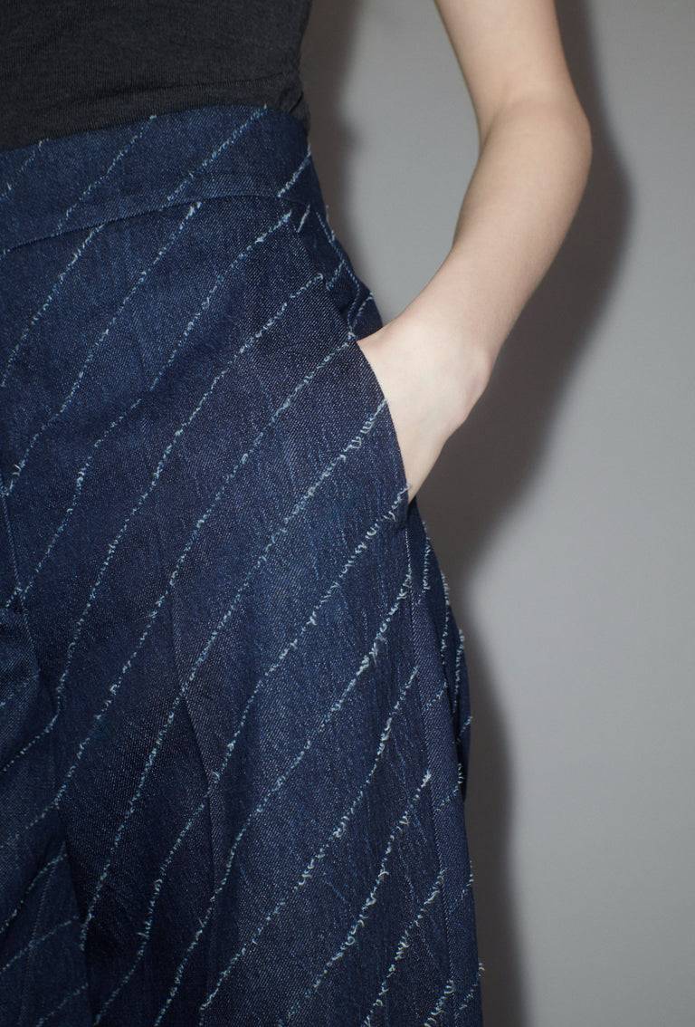 Odeeh Diagonal Filcoupè Denim Hose, Indigo Saisonschlussverkauf