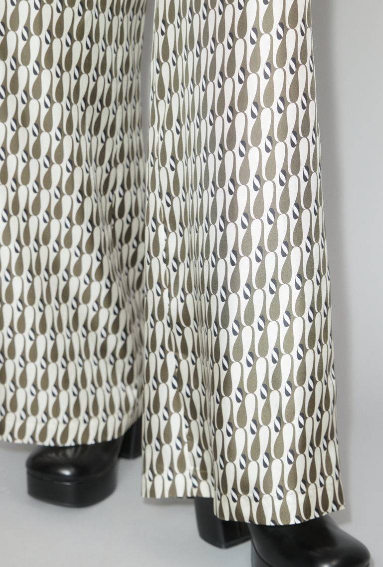 Odeeh Abstract Penguins Hose, Brown Olive Neueste Mode