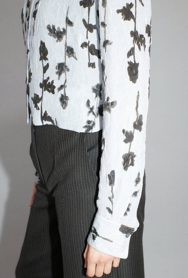 Odeeh Flower Items on Crushed Crepe Bluse, Airblue Online Outlet