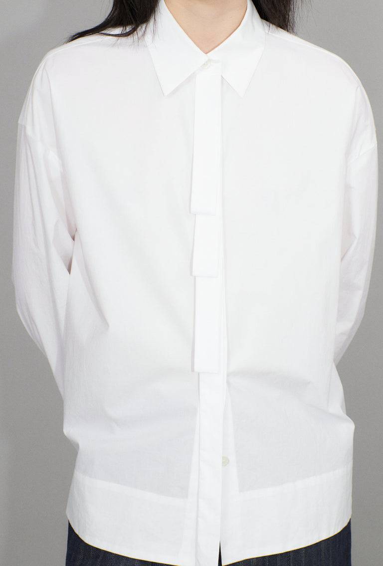 Odeeh Crushed Popeline Bluse, White Neuheiten