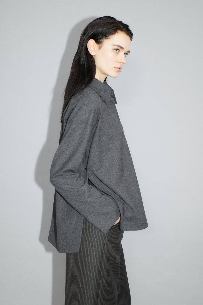 Odeeh Stretch Flannel Bluse, Granite Bestseller