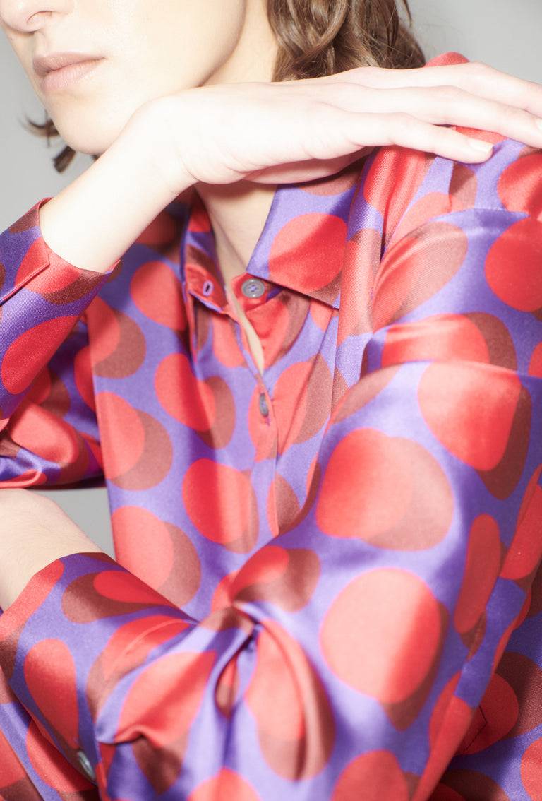 Odeeh Double Dot Bluse, Lipstick Tiefpreis