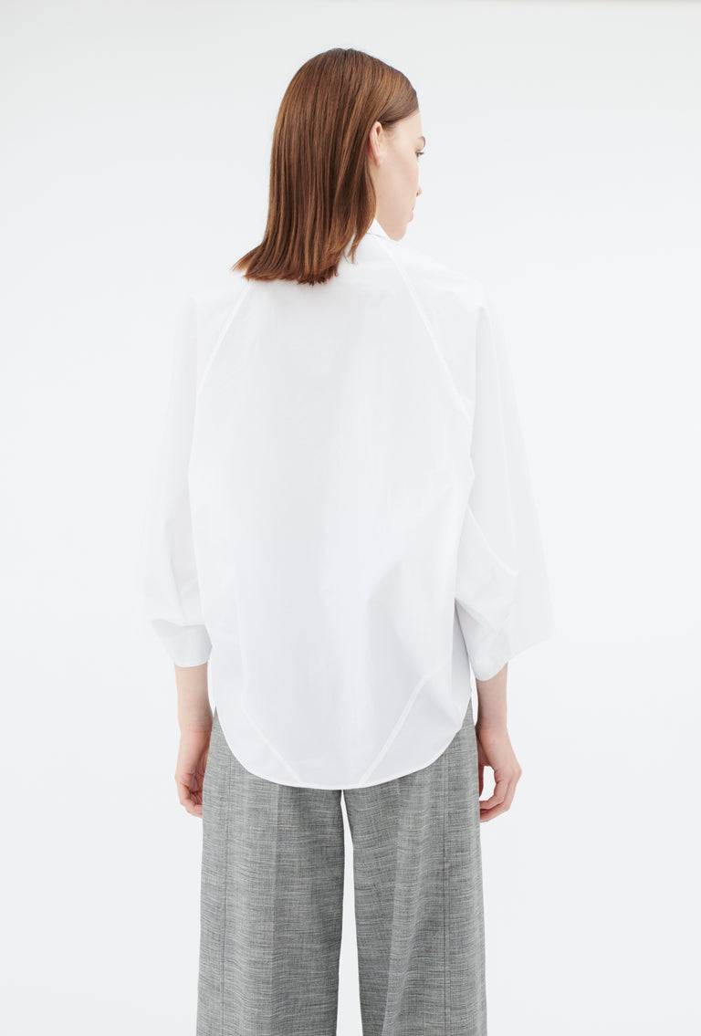 Odeeh Cotton Popeline Bluse, White Wochenangebot