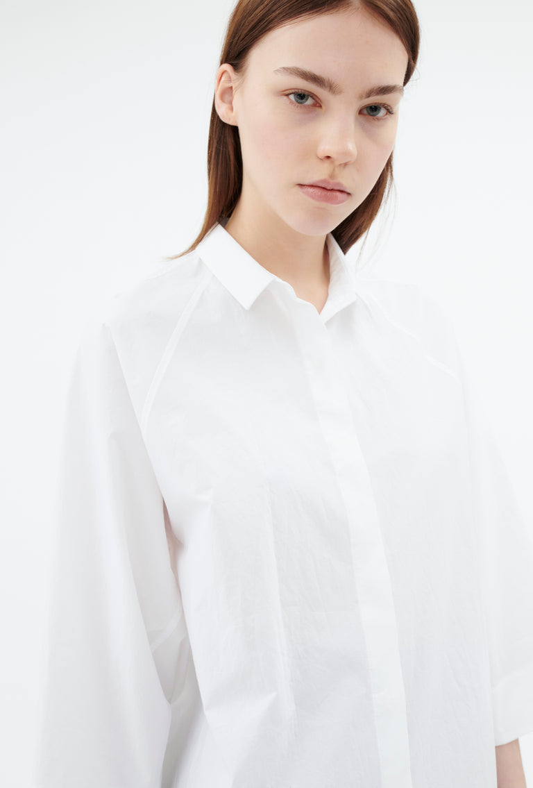 Odeeh Cotton Popeline Bluse, White Wochenangebot