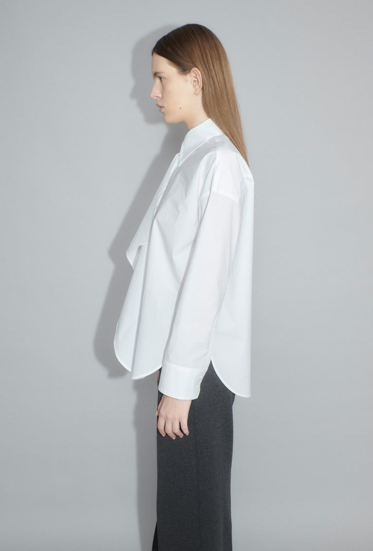 Odeeh Crushed Popeline Bluse, White Begrenzte Freigabe