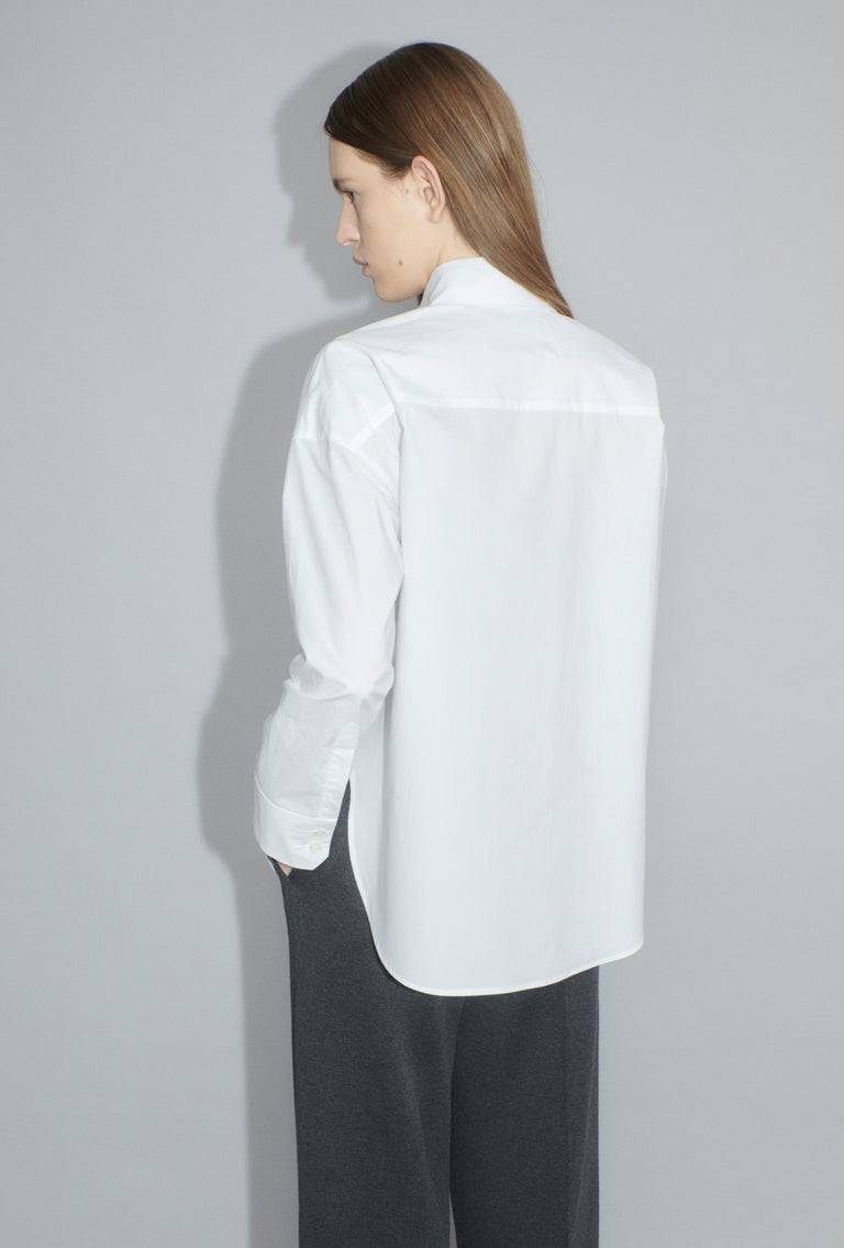 Odeeh Crushed Popeline Bluse, White Begrenzte Freigabe