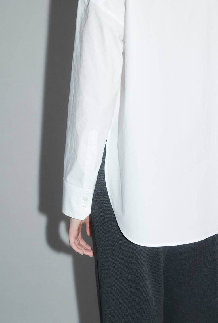Odeeh Crushed Popeline Bluse, White Begrenzte Freigabe