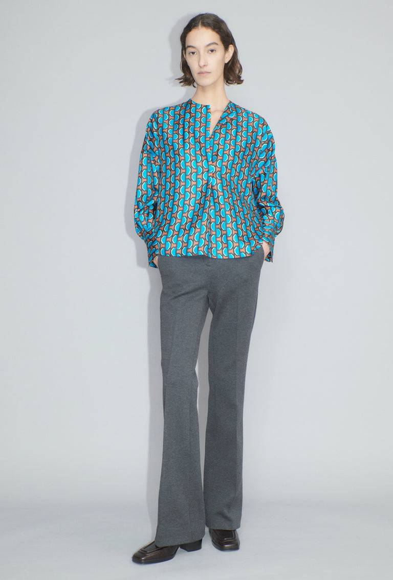 Odeeh Fancy Grid Bluse, Burnt Orange Letzte 3 Tage
