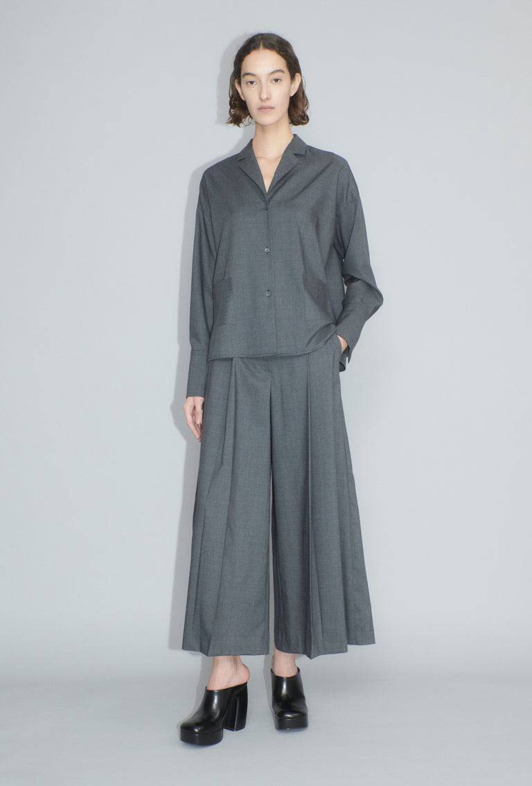 Odeeh Super Light Wool Bluse, Charcoal Letzte 2 Tage