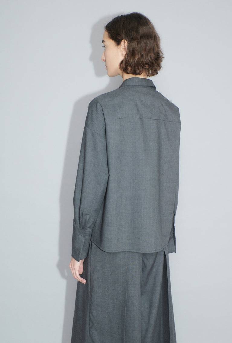 Odeeh Super Light Wool Bluse, Charcoal Letzte 2 Tage