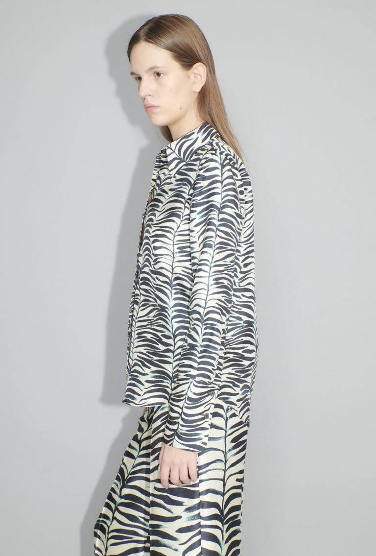 Odeeh Op-Art Tree Bluse, Black White Letzter Tag