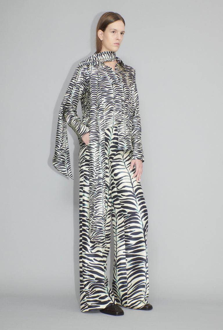 Odeeh Op-Art Tree Bluse, Black White Letzter Tag