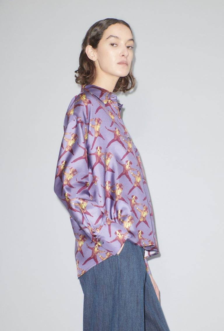 Odeeh Dancing Dogs Bluse, Lavender Zeitbegrenzte Promotion