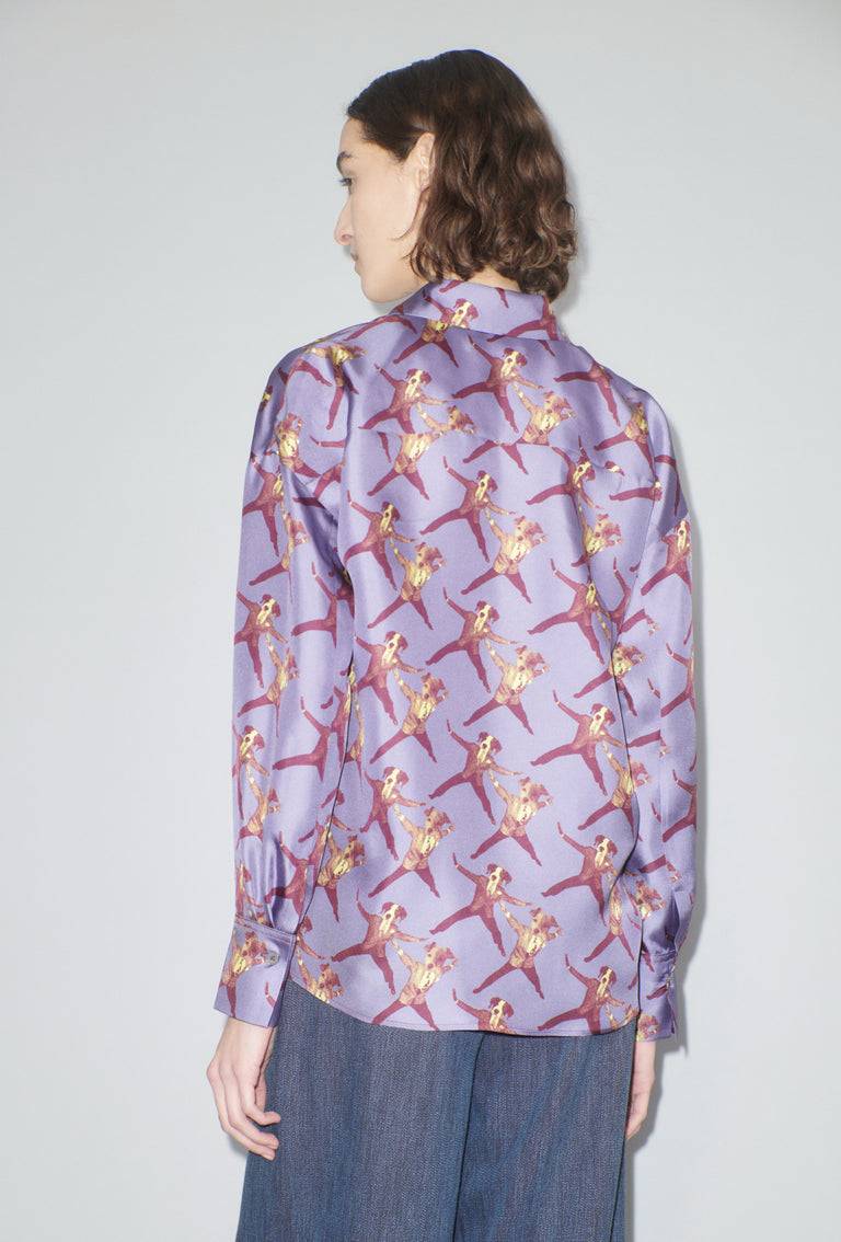 Odeeh Dancing Dogs Bluse, Lavender Zeitbegrenzte Promotion