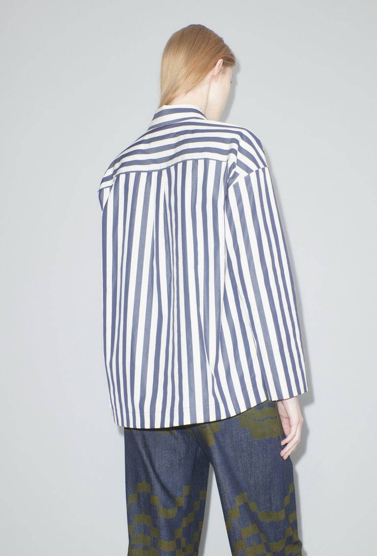 Odeeh Shirt Stripe Bluse, Navy White Riesige Rabatte