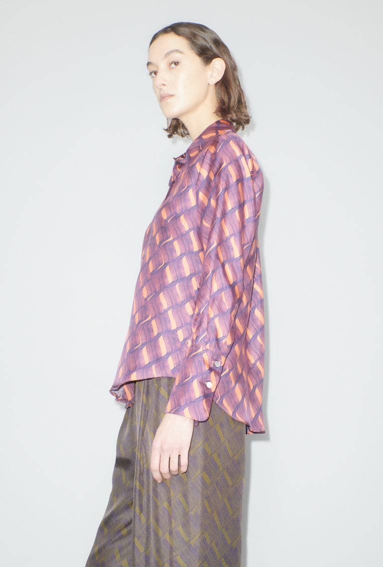 Odeeh Brush Waves Bluse, Flamingo Kostenloser Versand international