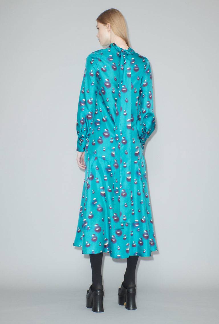 Odeeh Airbrush Drops Kleid, Peacock Im Verkauf