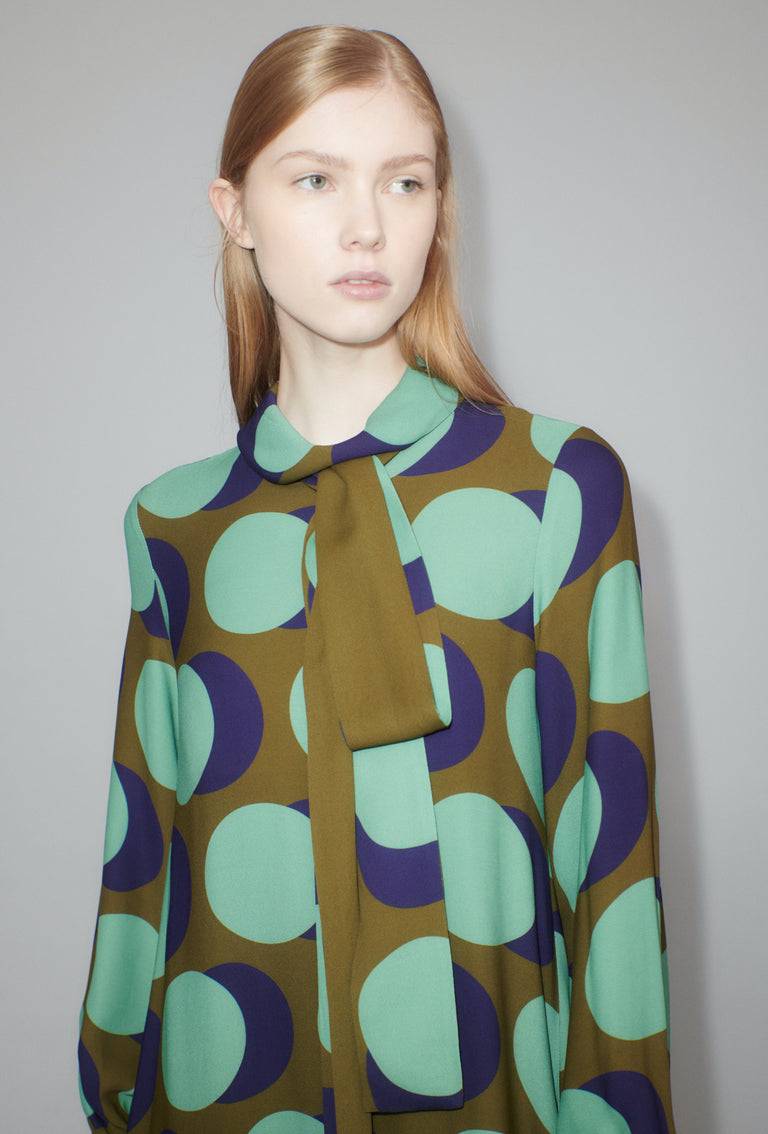 Odeeh Big Double Dot Kleid, Moss zollfrei