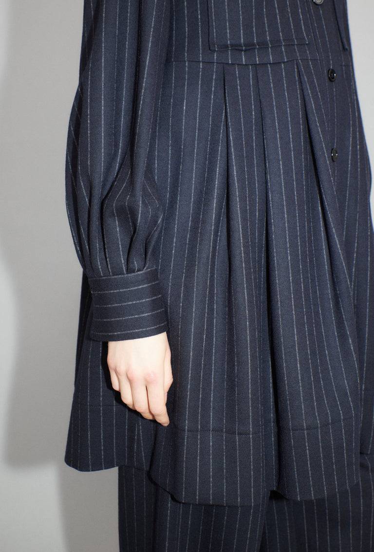 Odeeh Pin Stripe Jersey Kleid, Navy Angebote