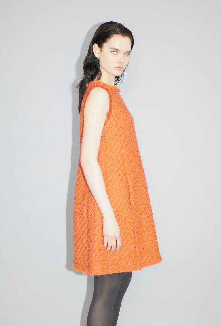 Odeeh Bouclé Tweed Kleid, Mandarin Hotsell