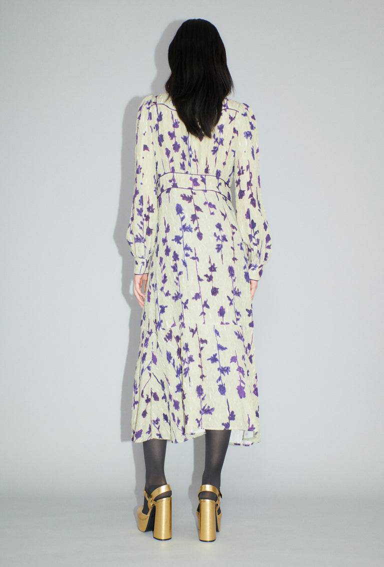 Odeeh Flower Items on Crushed Crepe Kleid, Almond Kostenloser Versand