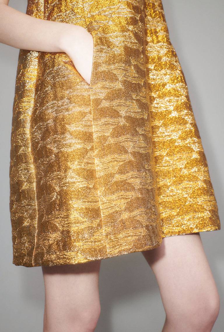 Odeeh Golden Flood Kleid, Gold Günstig kaufen