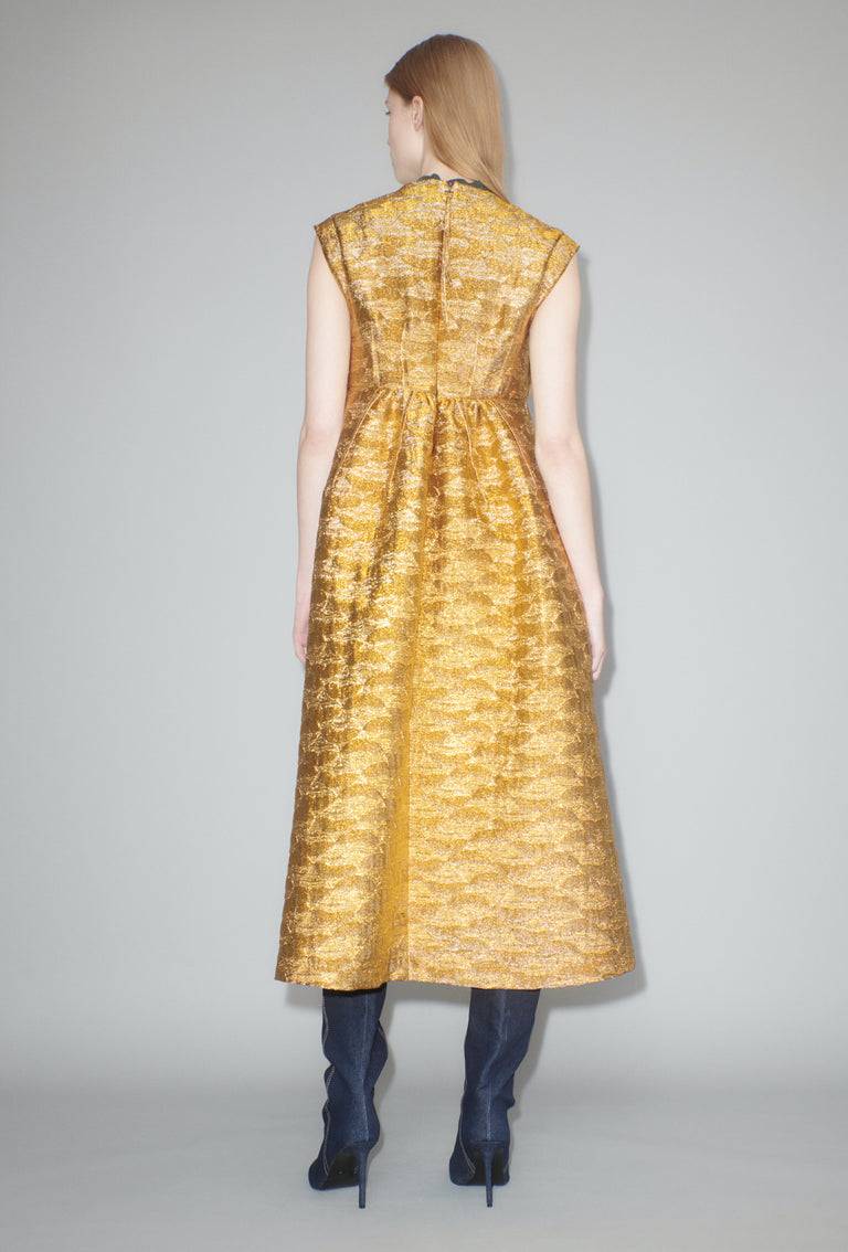 Odeeh Golden Flood Kleid, Gold Versandkostenfrei