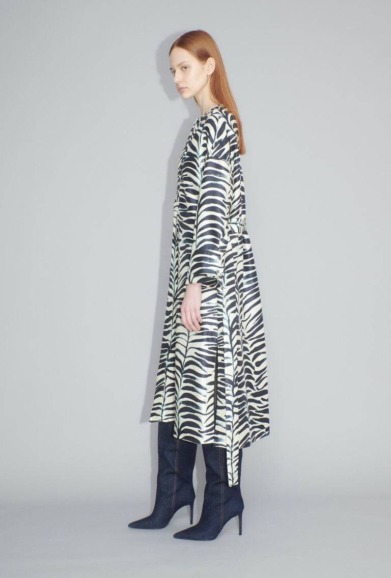 Odeeh Big Op-Art Tree Kleid, Black White Großer Ausverkauf