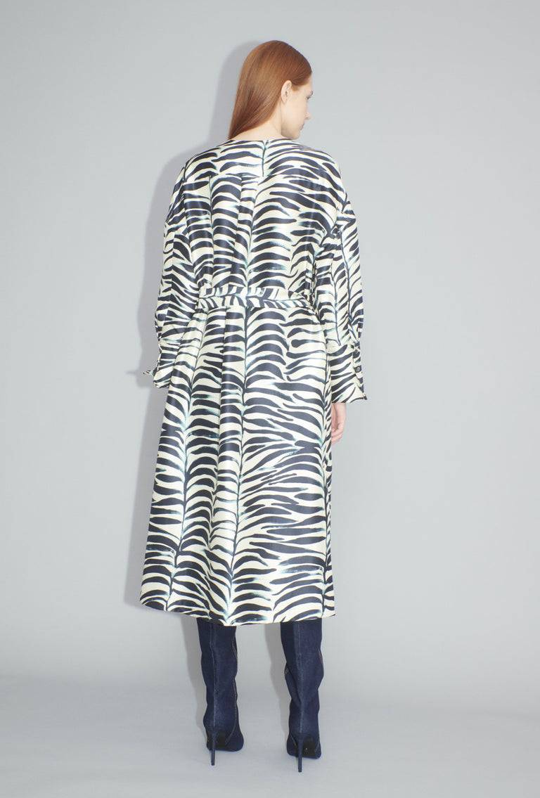 Odeeh Big Op-Art Tree Kleid, Black White Großer Ausverkauf