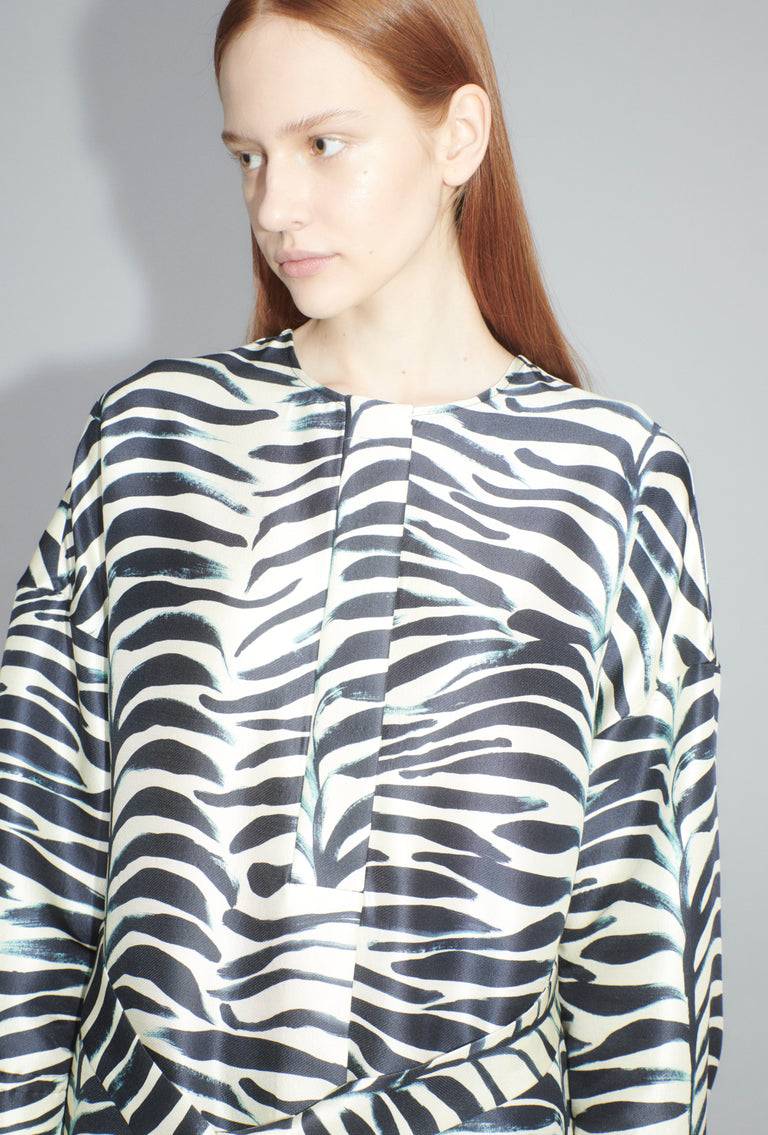Odeeh Big Op-Art Tree Kleid, Black White Großer Ausverkauf