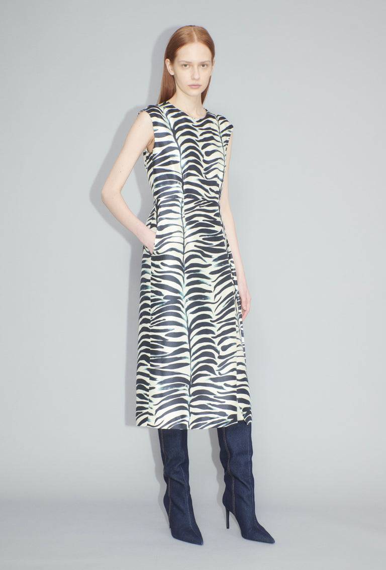 Odeeh Big Op-Art Tree Kleid, Black White Flash Sale