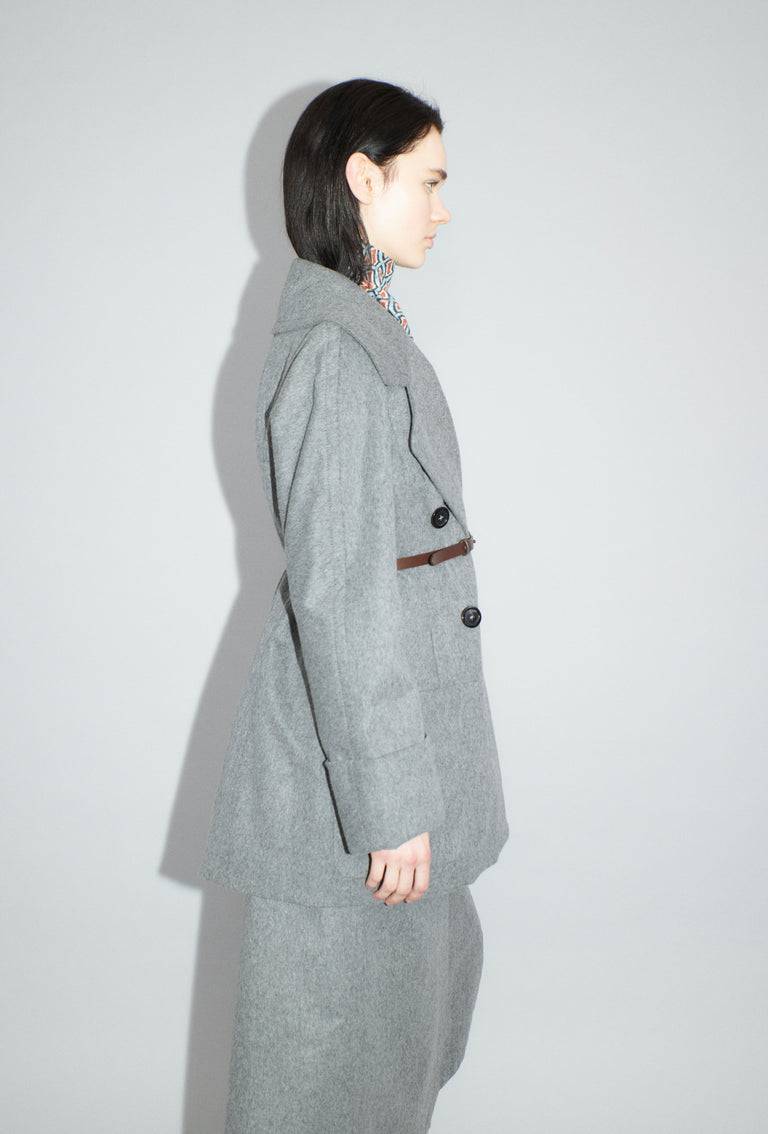 Odeeh Original Light Loden Kurzmantel, Flannel Grey Muttertagsangebot