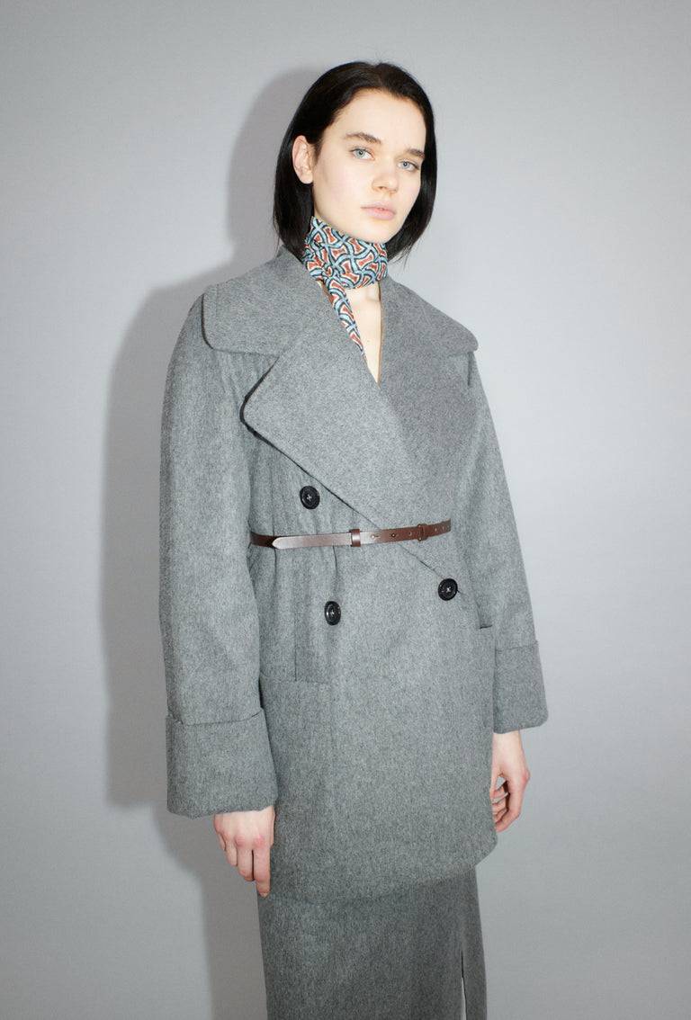 Odeeh Original Light Loden Kurzmantel, Flannel Grey Muttertagsangebot