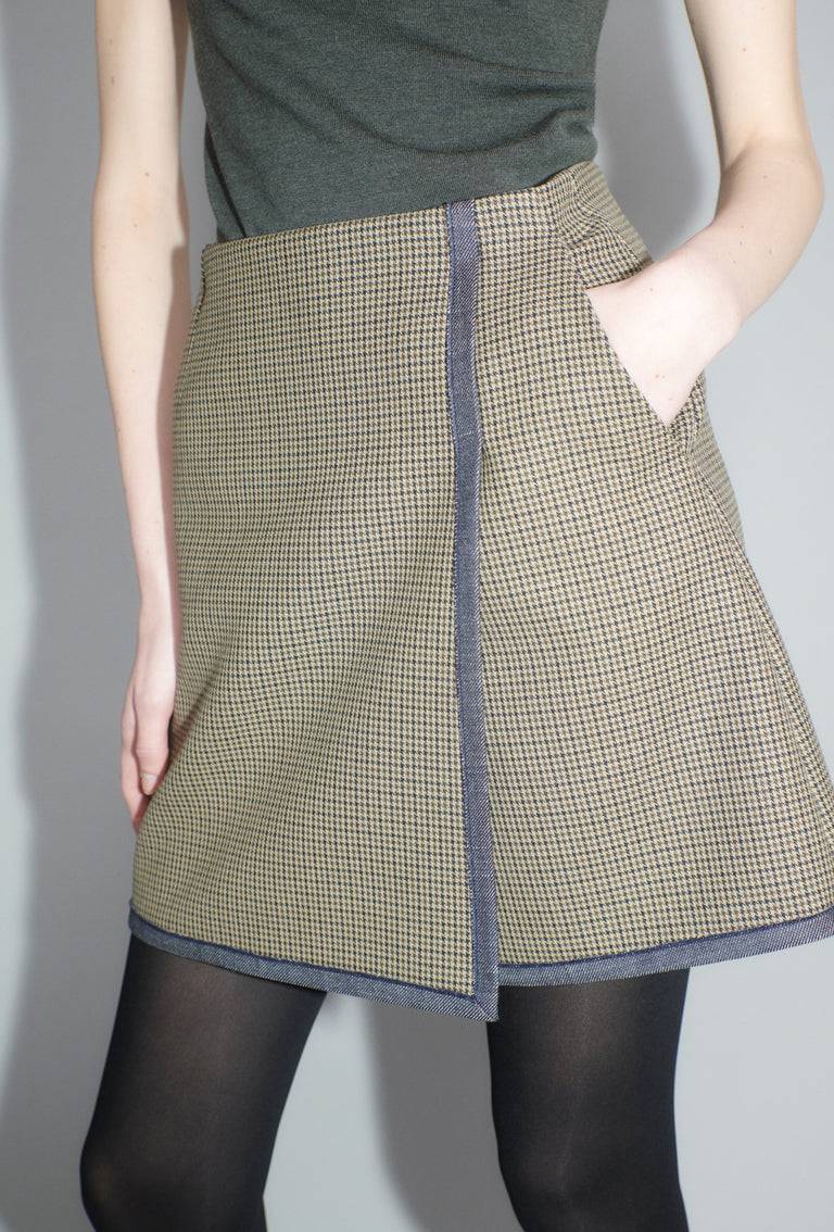 Odeeh Bounded Denim Rock, Khaki Heißer Verkauf