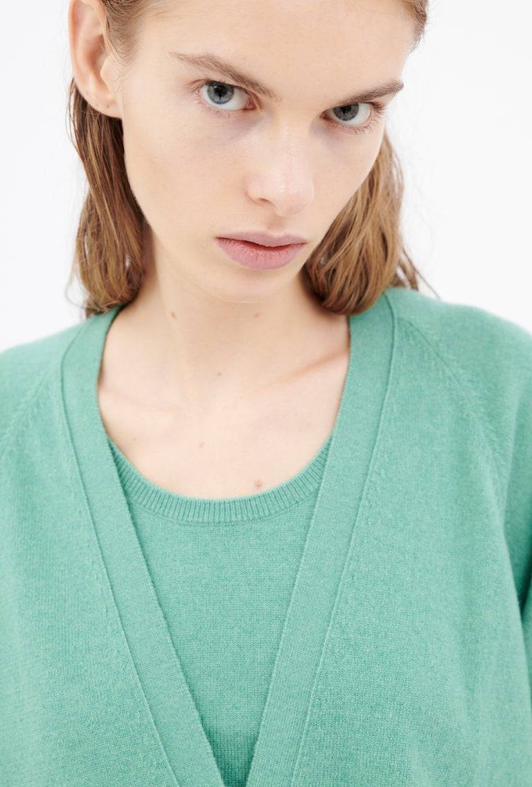 Odeeh Light Cashmere Cardigan, Mermaid Green Große Rabatte