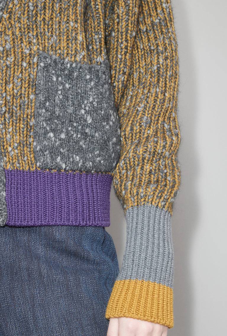 Odeeh Slub Tweed Cardigan, Olive Brown Kauf eins, bekomm eins gratis