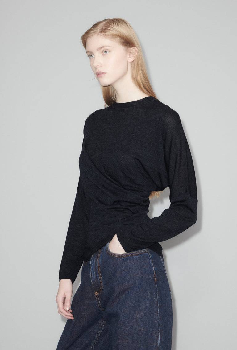 Odeeh Merino Extrafine Pullover, Jet Black Tiefpreis