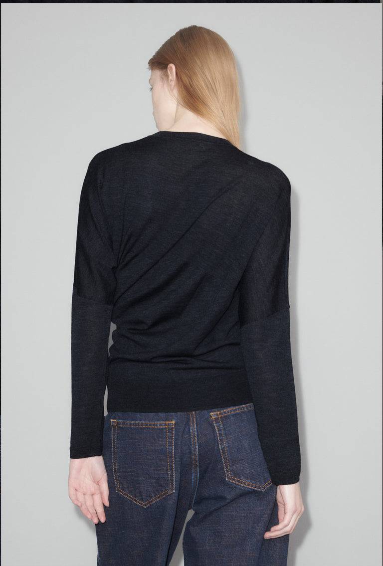 Odeeh Merino Extrafine Pullover, Jet Black Tiefpreis