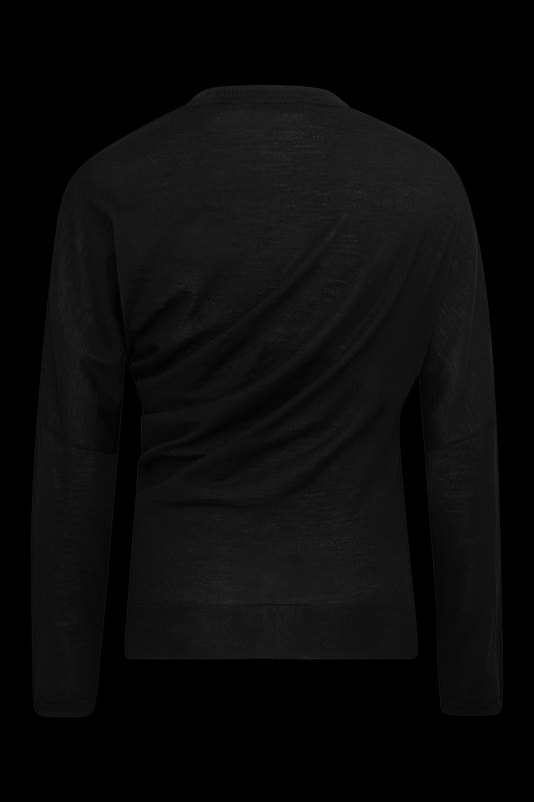 Odeeh Merino Extrafine Pullover, Jet Black Tiefpreis