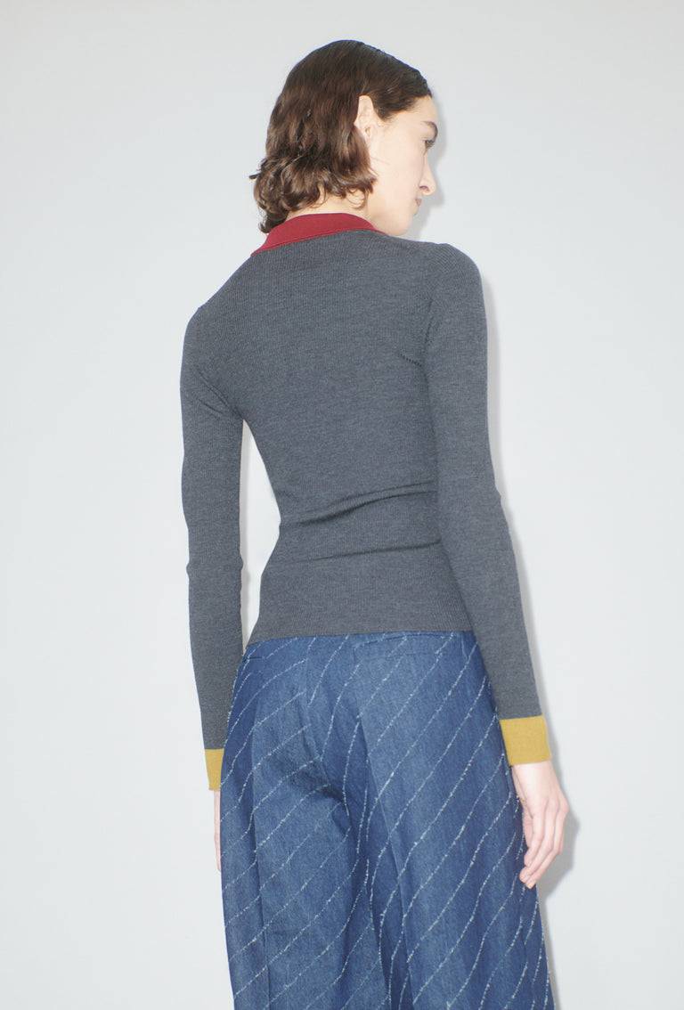 Odeeh Stretch Merino Cardigan, Charcoal Super Sparpreis