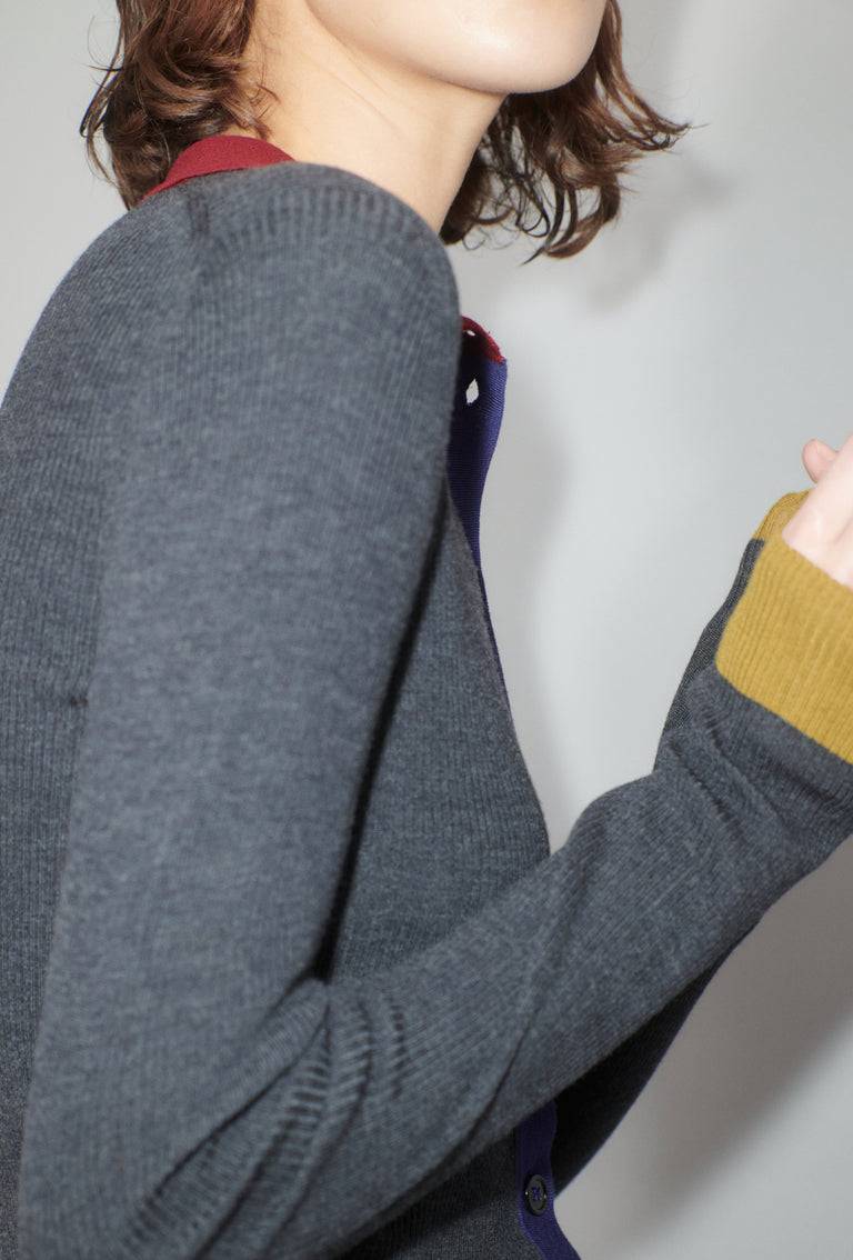 Odeeh Stretch Merino Cardigan, Charcoal Super Sparpreis