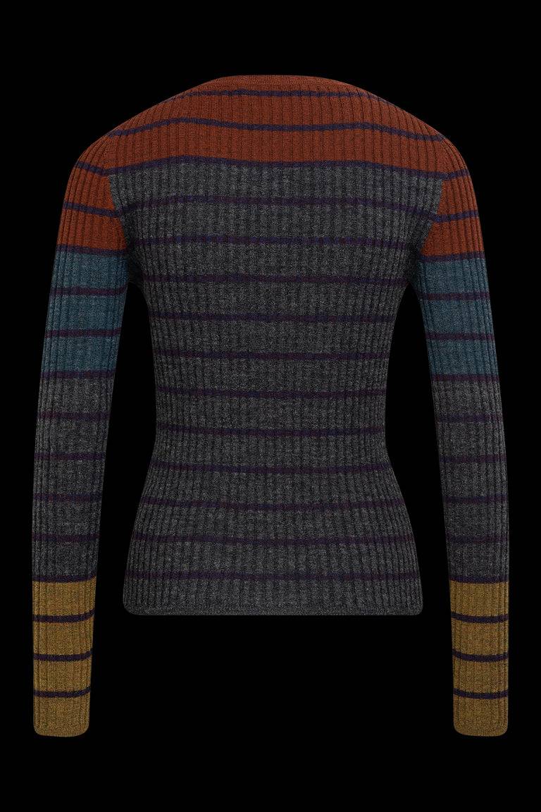Odeeh Placed Stripe Pullover, Shadow Kostenlose Rückgabe